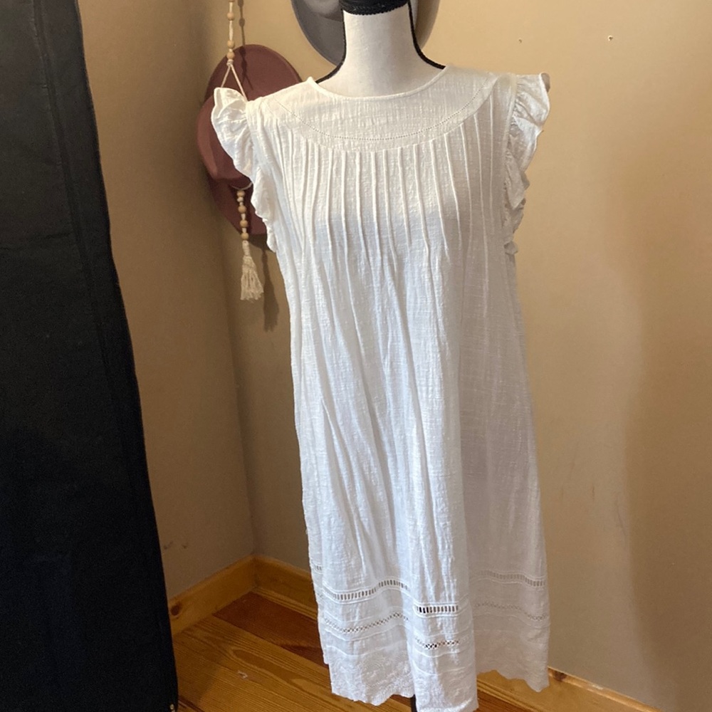 Esley White Midi Dress